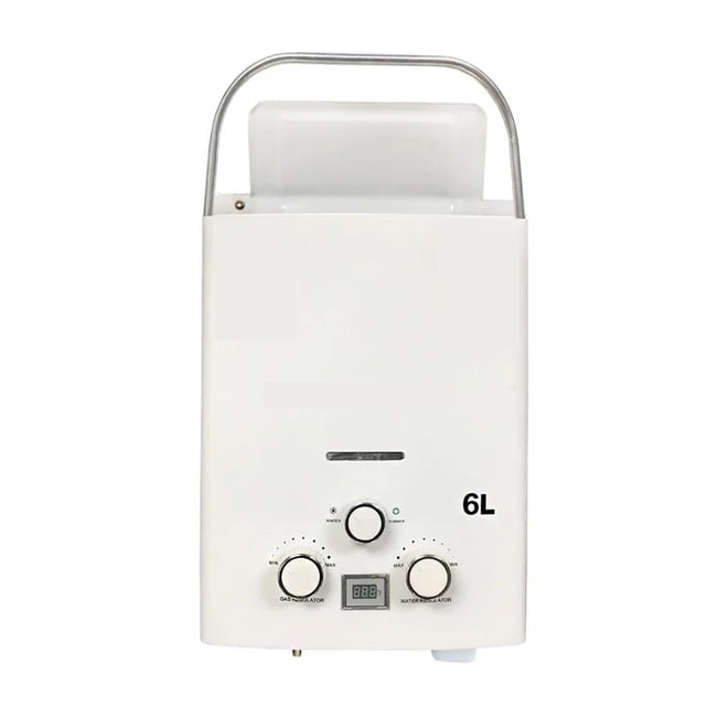 Chauffe-eau au Propane 6 L Sans Réservoir au GPL, Chauffe-Eau au Propane pour l'Extérieur, Chauffe-Eau Portable