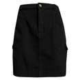 thumbnail image 1 of B91xZ Jupes pour Femmes Longueur Genou Basique Modeste Jupe Droite Extensible Tricotée, Noir TTG, 1 of 5