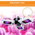 thumbnail image 2 of yeacher Adjustable E27 Socket 3-Leaf Foldable Plant Growth Light with Red-Blue Spectrum, 216 LED Beads, Waterproof Design for Greenhouse Seedlings, Multi-Angle Lighting, Rope Length Customization, 2 of 6
