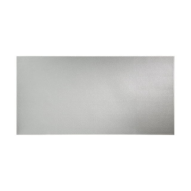 Fasade Hammered Argent Silver Wall Panel 4' x 8'