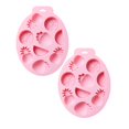 thumbnail image 1 of Oleegame 2PC Cookie Mold Fruit Modeling Silicone Mold DIY Chocolate Baking Tool Cake Mold Ice Mold Pink, 1 of 4