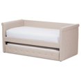 thumbnail image 3 of Baxton Studio Alena Fabric Daybed with Trundle in Light Beige, 3 of 7