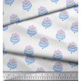 thumbnail image 3 of Soimoi Poly Georgette Fabric Leaves & Floral Block Decor Fabric Printed Yard 42 Inch Wide, 3 of 3