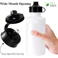 thumbnail image 3 of 10 Pack Sports Water Bottle, 21oz Plastic Squeeze Bottle with Easy Open Push/Pull Cap, BPA Free Reusable Team Water Bottle for Fitness, Gifts, 3 of 5