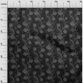 thumbnail image 3 of oneOone Velvet Gray Fabric Floral Craft Projects Decor Fabric Printed By The Yard 58 Inch Wide, 3 of 5