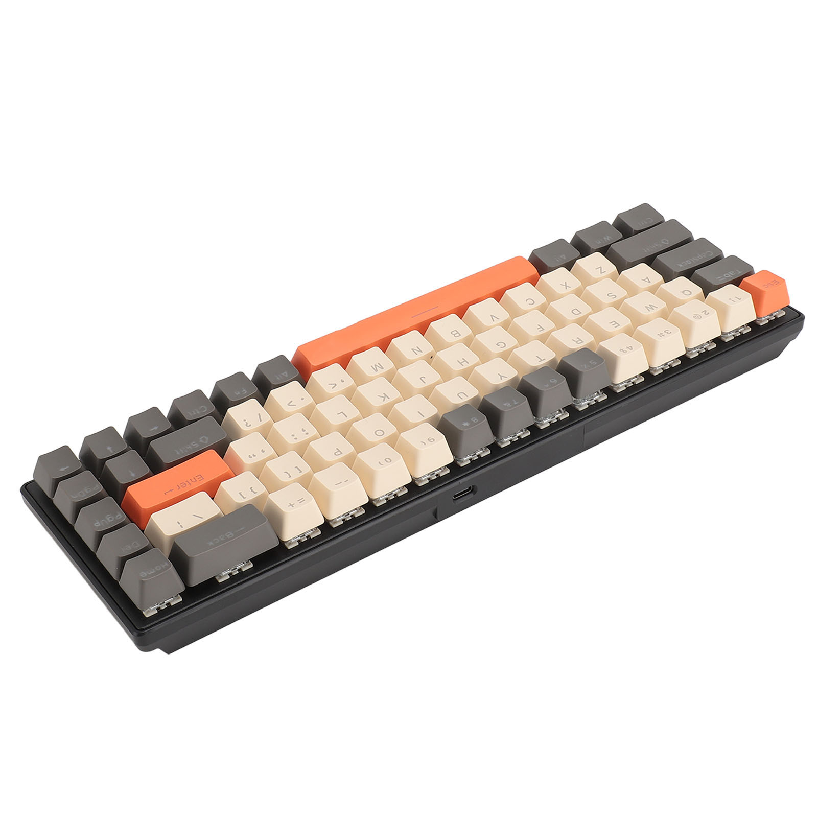 Mechanical Gaming Wired Keyboard, Blue Switch 68 Key Mechanical Keyboard Backlight Effect  for Laptop