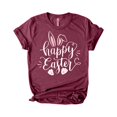 thumbnail image 2 of Hauts d'Été Grande Taille Femmes Décontracté Femmes Pâques T-shirt à Col Rond Imprimé Haut Manche Courte Blouse Ample Décontractée T-shirt à Col en V Femmes en Liquidation, 2 of 3