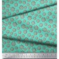 thumbnail image 2 of Soimoi Tissu Satin Modal Vert Roue de Navire Tissu à Imprimé Nautique au Mètre 42 Pouces de Large, 2 of 2