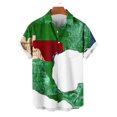 thumbnail image 4 of Pisexur Shirts for Man T Hommes Mode Décontractée Col Rabattu Imprimé Manches Courtes Chemise Boutonnée Blouse Verte, 4TG Chemises de Golf Hommes & Chemises Hommes, 4 of 7
