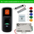 thumbnail image 1 of OBO RFID Door Access Control System Kit Set 125KHz Fingerprint Biometric +Electric Magnetic Electronic Locks+ DC12V Power Supply ,Ultra-Quiet Operation, 1 of 6