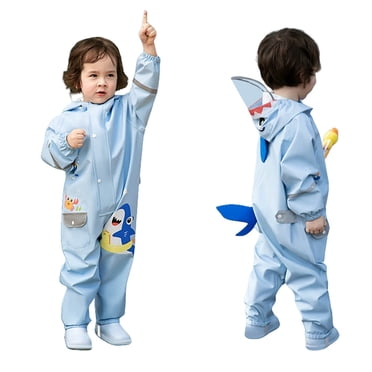 Children'S Raincoat Boy Child Water Girl Baby Kindergarten Transparent Primary School Student Poncho Dinosaur Raincoat Rain Gear Girls Rain Wear Light Blue S/1 Y—2 Y