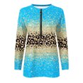 thumbnail image 4 of Chandails à Capuchon Mode pour Femmes 2023 Hauts Automne Manches Longues Ample Chandail à Enfiler Chemise Chic Décontracté Dames Rayé Col Rond Chandails 50 % de Rabais Liquidation Costumes d'Halloween/Noël, 4 of 5