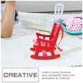 thumbnail image 4 of KAKOWELY 2pcs Wooden Chair Hanging Ornament DIY Home Decor Mini Rocking Chair Pendant,3.35X"X3.15"X2.76", 4 of 5