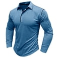 thumbnail image 1 of KIHOUT Chandails pour Hommes à Manches Longues Musclé Robuste Basique Blouse de Couleur Unie T-Shirt à Manches Longues Col Rond Blouses et Chemises LB/L2, 1 of 7