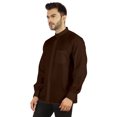 thumbnail image 4 of Bestman Solid Button-Down Shirt For Mens Chinese Collar Front Placket Formal Shirts, 4 of 7
