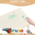 thumbnail image 3 of Kids Table and 4 Chairs Set, Height Adjustable Toddler Table and Chair Set, Graffiti Desktop, Children Multi-Activity Table for Classroom/Daycare/Home, 3 of 8