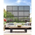 thumbnail image 2 of 72" H×40" W Metal Privacy Screen, Freestanding Outdoor Decorative Privacy Screen, Heavy Duty Rust-Resistant Privacy Fence Panels for Patio, 2 of 7