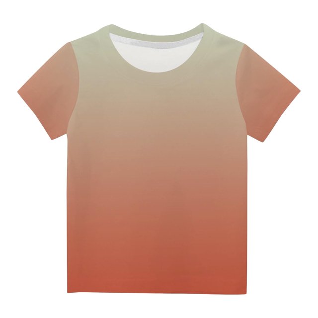 Plebaso T-Shirt à Manches Courtes pour Bébés Garçons Filles, Couleur Dégradée, Col Rond, Haut, Vêtements d'Été pour Bébé