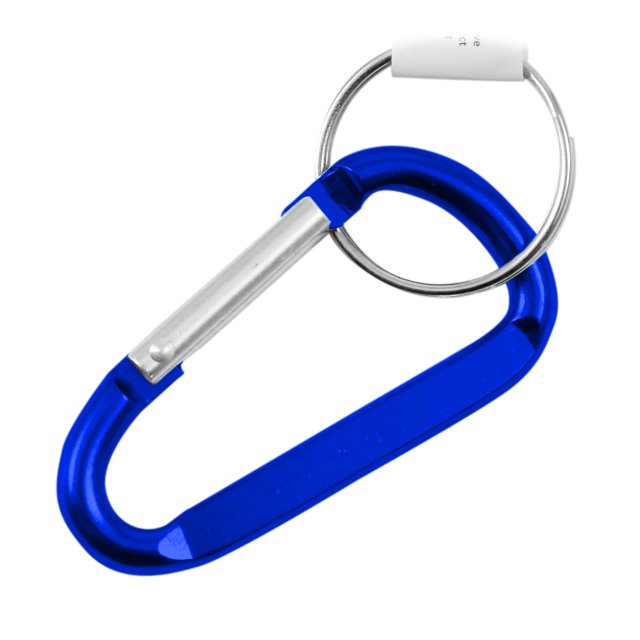 (6 Pack) Aluminum Multi-Color Carabiner Spring Clip Keychain Dark Blue Extra Small