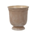 thumbnail image 3 of Brown Brown Ceramic Urn Planter Pot With 6In Resin Flower Container For Indoor Outdoor Plants 15X10Cm, 3 of 7