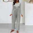 thumbnail image 5 of LSLJS Combinaisons une Pièce pour Femmes Automne Manches Longues Taille Grand Pantalon Combinaison Habillée Ample Tenue Décontractée, 5 of 5