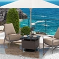 thumbnail image 4 of Gymax 22'' Patio Rattan Square Side End Table Garden Bistro Umbrella Stand Table W/Hole, 4 of 10