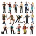 thumbnail image 1 of LEEYNEER 16 Pcs Simulation Farm Character Model Set Farmer Miniature Toy Figure Educational Toys, 1 of 17