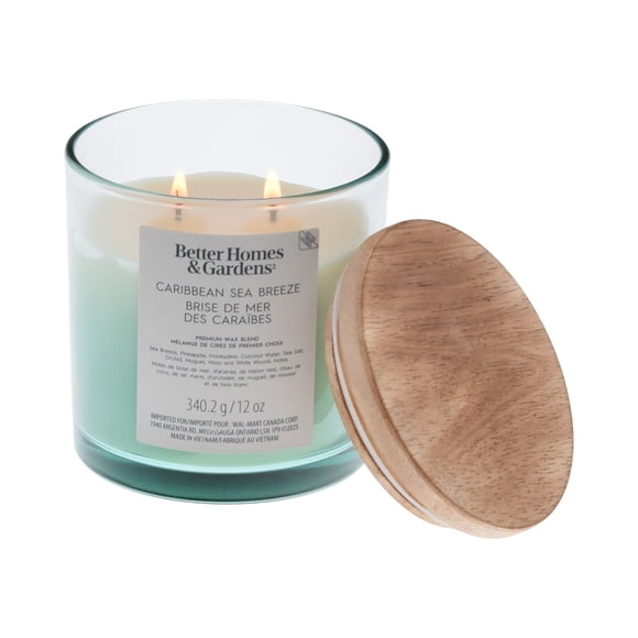 Better Homes & Gardens Scented 2-wick 12 oz. Parrafin Wax Ombre Jar Candle, Caribbean Sea Breeze