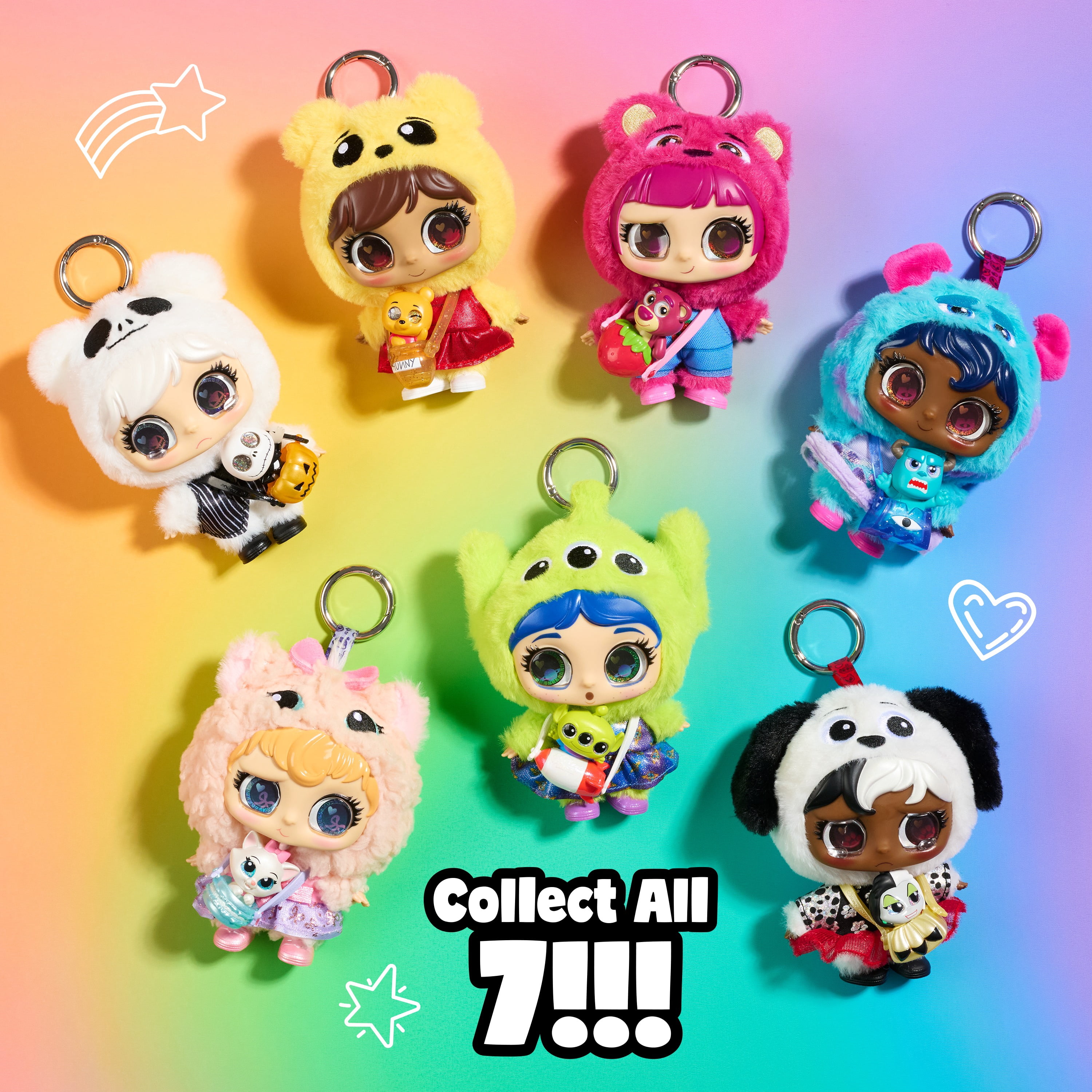 Disney Doorables ADOORBS! Littlz en peluche vinyle avec attache à clip