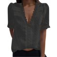 thumbnail image 1 of Ketyyh-chn99 T-Shirt pour Femmes Cadeaux pour Femmes Manches Longues Col Rond Tunique Ligne A Blouse Noir,m, 1 of 2