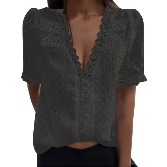 Ketyyh-chn99 T-Shirt pour Femmes Cadeaux pour Femmes Manches Longues Col Rond Tunique Ligne A Blouse Noir,m