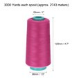 thumbnail image 2 of Unique Bargains 3000 Yards 40S/2 All-Purpose Polyester Sewing Thread (Pink), 2 of 5
