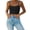 Noir, variante sur Débardeurs et Camisoles pour Femmes Soldes de Liquidation Femmes Chemises Mélange Femmes Aguichant Bretelles Spaghetti Ajustables Camisole Doublée Débardeur Yoga Hauts Courts Basiques
