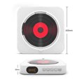 thumbnail image 3 of MEGICOT Bluetooth Portable 2600mAh Rechargeable CD Player Built-in Speakers, Wall Mountable Music Player with Dust Cover Remote Control, Support FM Radio USB Flash Micro SD AUX Play, 3 of 8