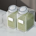 thumbnail image 4 of Distributeur de Riz Hermétique et Récipient de Stockage de Farine - Bac à Grains en Plastique Transparent pour L'Organisation Du, Clair, JKODE, 4 of 9