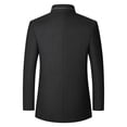 thumbnail image 3 of Veste Noire Unie de Travail Bureau Modeste Décontractée pour Homme Hiver Automne à Manches Longues à Col Chemise Doublée en Molleton Sherpa Vestes Blazers Tenues Hommes à Boutons 2025 Vêtements Y2K L, 3 of 8