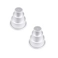thumbnail image 1 of Oleegame 2PC Cookie Mold Mini Three-tiered Cake Pan Pudding Mold Muffin Decorating Mould Tools Silver, 1 of 2