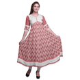 thumbnail image 1 of Bimba Print Long Party Wear Anarkali Kurta Flared A Line Kurtis For Women, 1 of 5