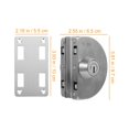thumbnail image 4 of Shisuyan Heavy Duty Frameless Glass Door Hasp Silver 1Set, 4 of 8