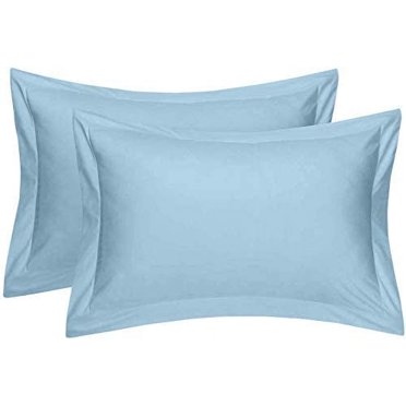 Cotton Metrics Heavy Quality Set Of 2 Pillow Shams 800TC 100% Organic Cotton Pillow Shams Decorative Pillow Cover with 2 Inch Flang