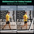 thumbnail image 4 of Gymax 2 in 1 Folding Treadmill  4.75HP Running Machine w/ APP & Remote Control White, 4 of 10