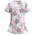 thumbnail image 2 of RKSTN Women Short Sleeve V-neck Tops Working Uniform Blouse, 2 of 4