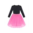 thumbnail image 2 of Robe Fille Noire Cœur Rose Sequins Tulle Saint-Valentin 6 Ans, 2 of 7