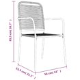 thumbnail image 4 of vidaXL 7 Piece Garden Dining Set Black Cotton Rope and Steel, 4 of 5