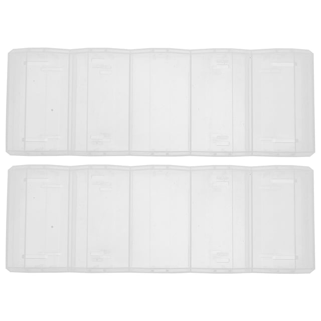 Miangastore 2pcs Poker Chip Box Clear Poker Chip Case Reusable Plastic Poker Chip Storage Organizer with Lid