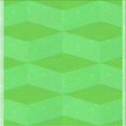 thumbnail image 1 of Ahgly Tapis d'Intérieur Lavable en Machine Carré Transitionnel Vert Néon, 4 Pieds Carré, 1 of 7