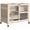 Natural Wood, variant on PawHut Indoor Rabbit Hutch with Wheels, Bunny Cage with Ramp, Grey