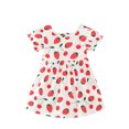 thumbnail image 1 of LUOGENLI Robe Bébé Robes pour Bébés Filles Jupe Maxi avec Fente Grande Taille Rouge Melon D\'eau 3-4 Ans, 1 of 4