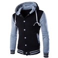 thumbnail image 4 of Veste de Baseball Homme Mode Hommes Veste Décontractée Extérieur Veste à Simple Boutonnage Veste de Travail Veste d'Uniforme de Baseball, 4 of 8