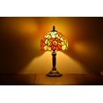 thumbnail image 3 of Tiffany Style Table Lamp Bedside Desk LED Lamp Shades Bedroom Stained-Glass 14.5'' Height Multi-Color, 3 of 4
